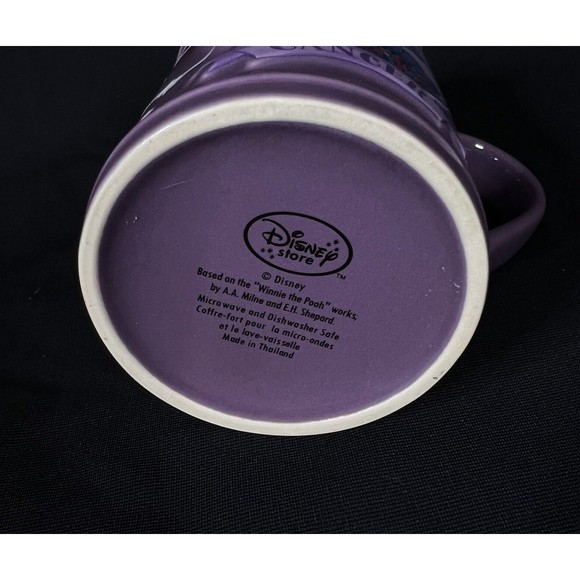 Disney Store Winnie the Pooh EEYORE Zodiac Cancer Sparkle Stars Purple Mug - Picture 7 of 7